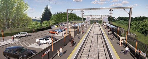 Artist impression of Willenhall Station